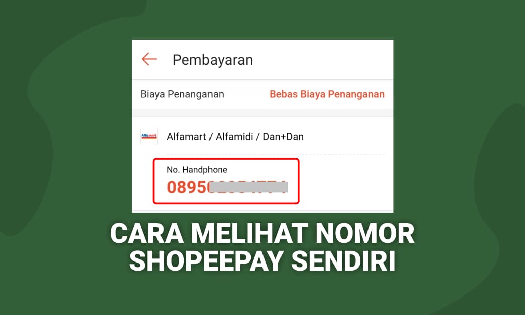 Cara melihat nomor shopeepay