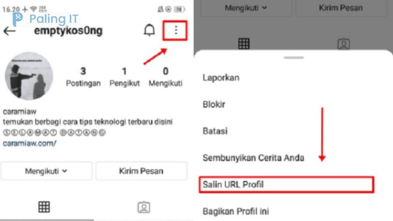 Cara salin link akun ig sendiri