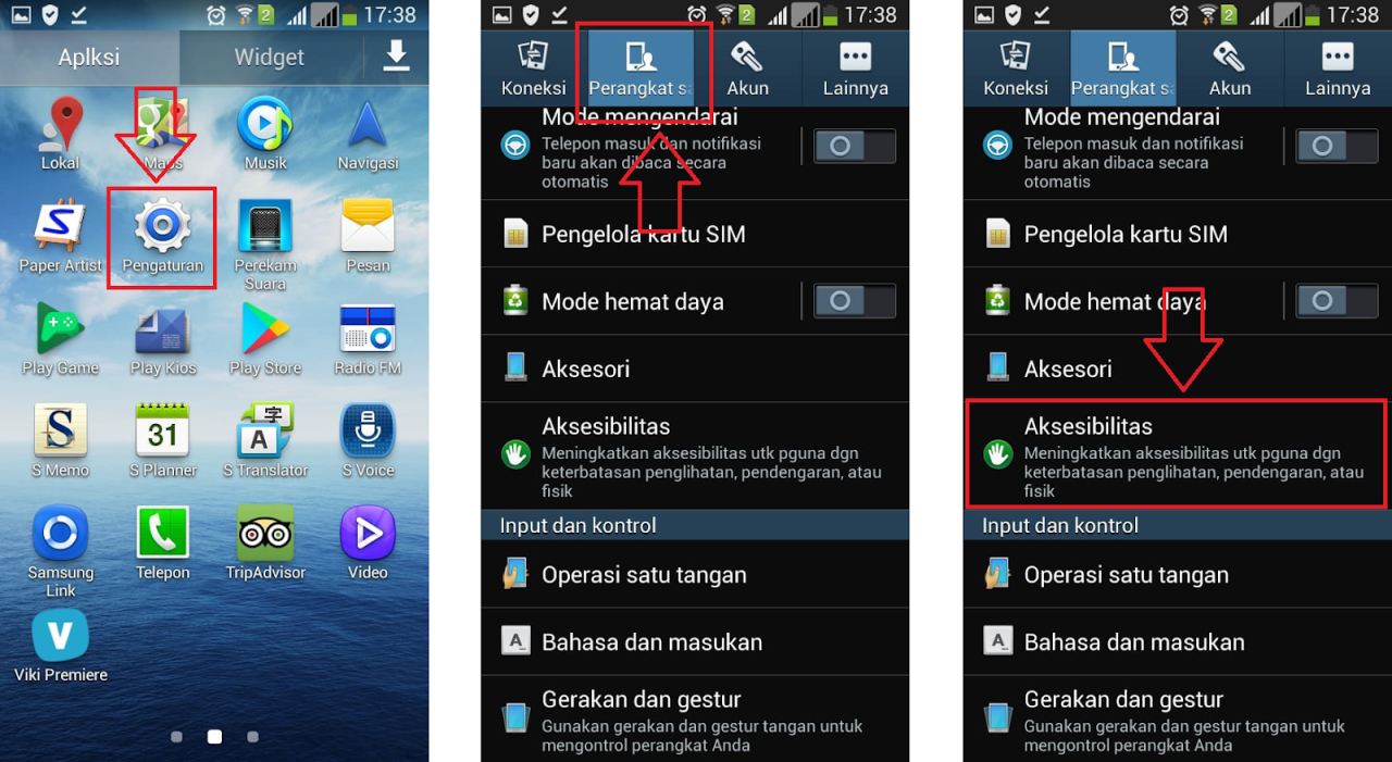 Screenshot semua tipe android