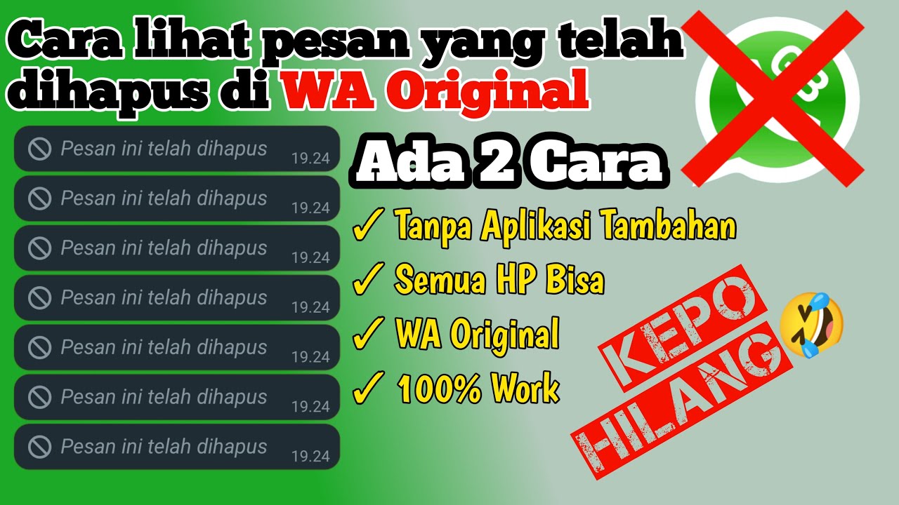 Cara mengembalikan pesan wa yang sudah dihapus tanpa backup